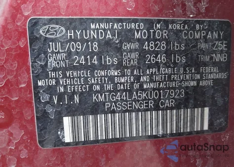 2019 Genesis G70 2.0T Advanced из США, поврежденный, VIN KMTG44LA5KU017923